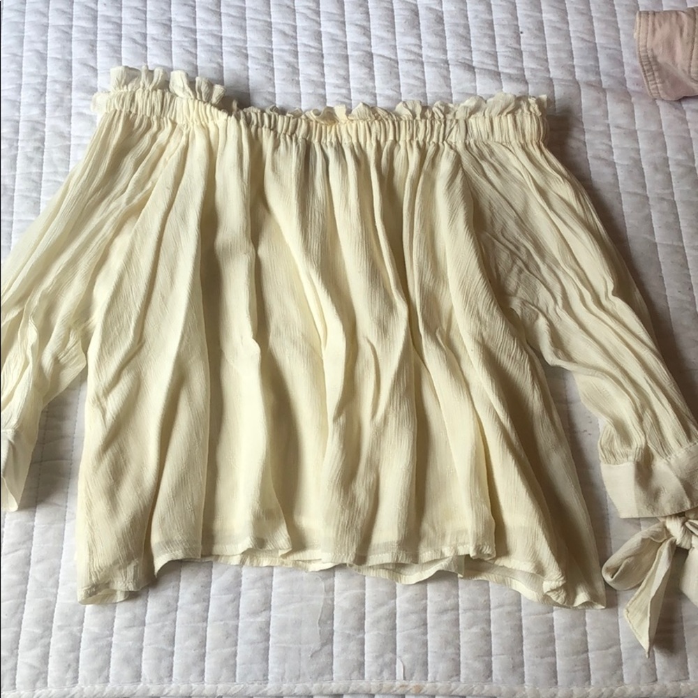 American Eagle Off-The-Shoulder Long Sleeve Top